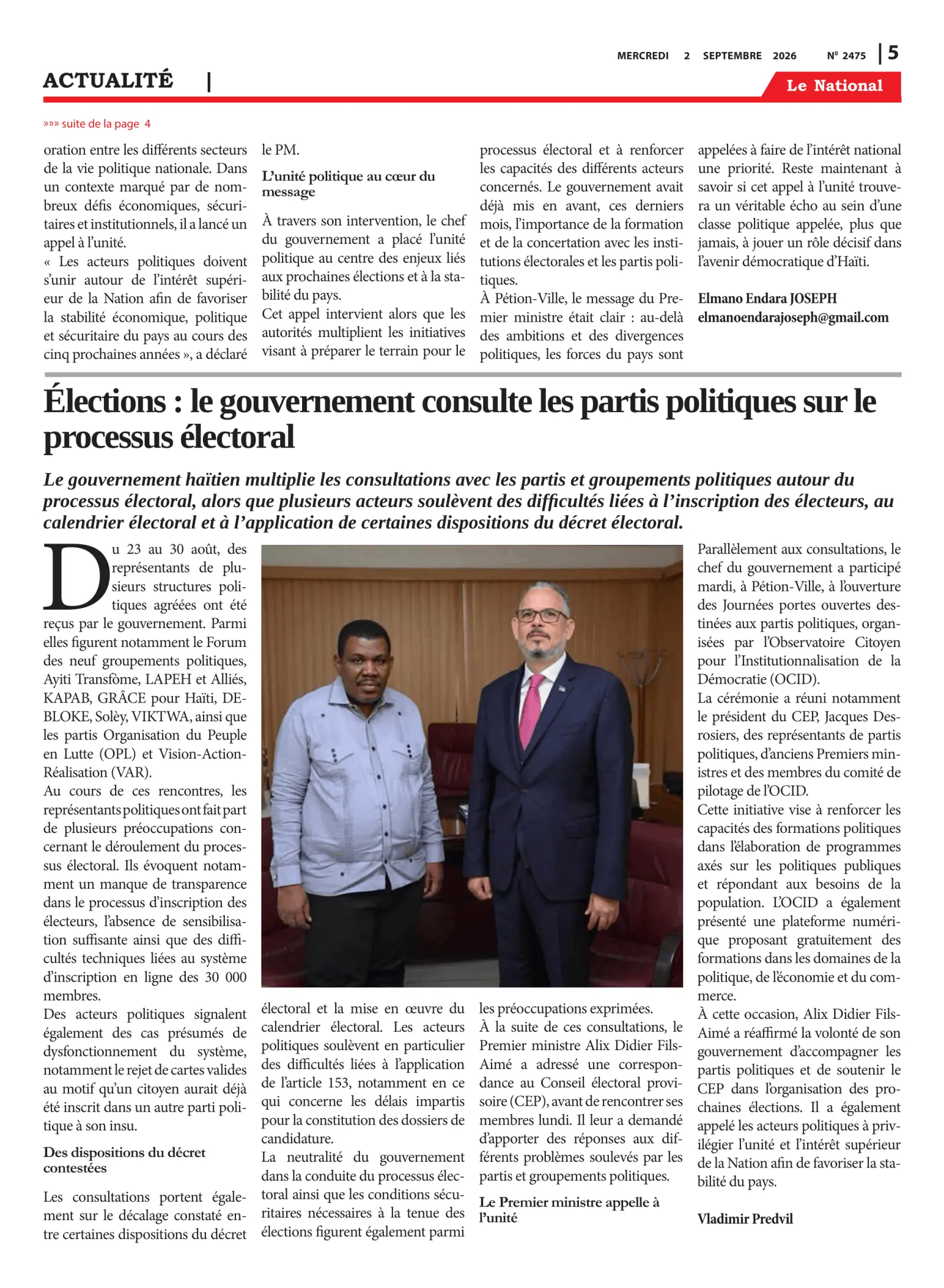 Page 5 de l'édition 2475