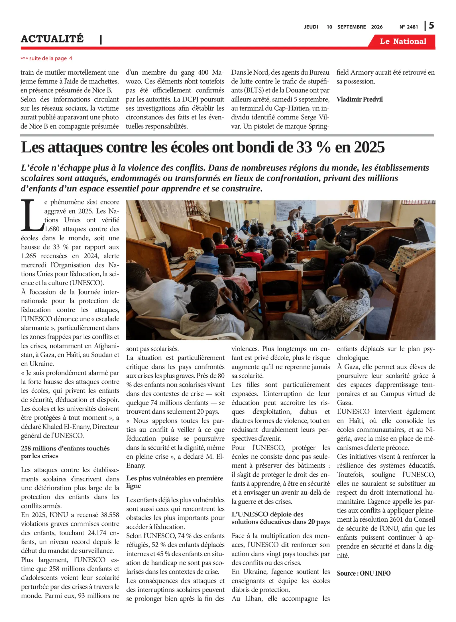 Page 5 de l'édition 2481