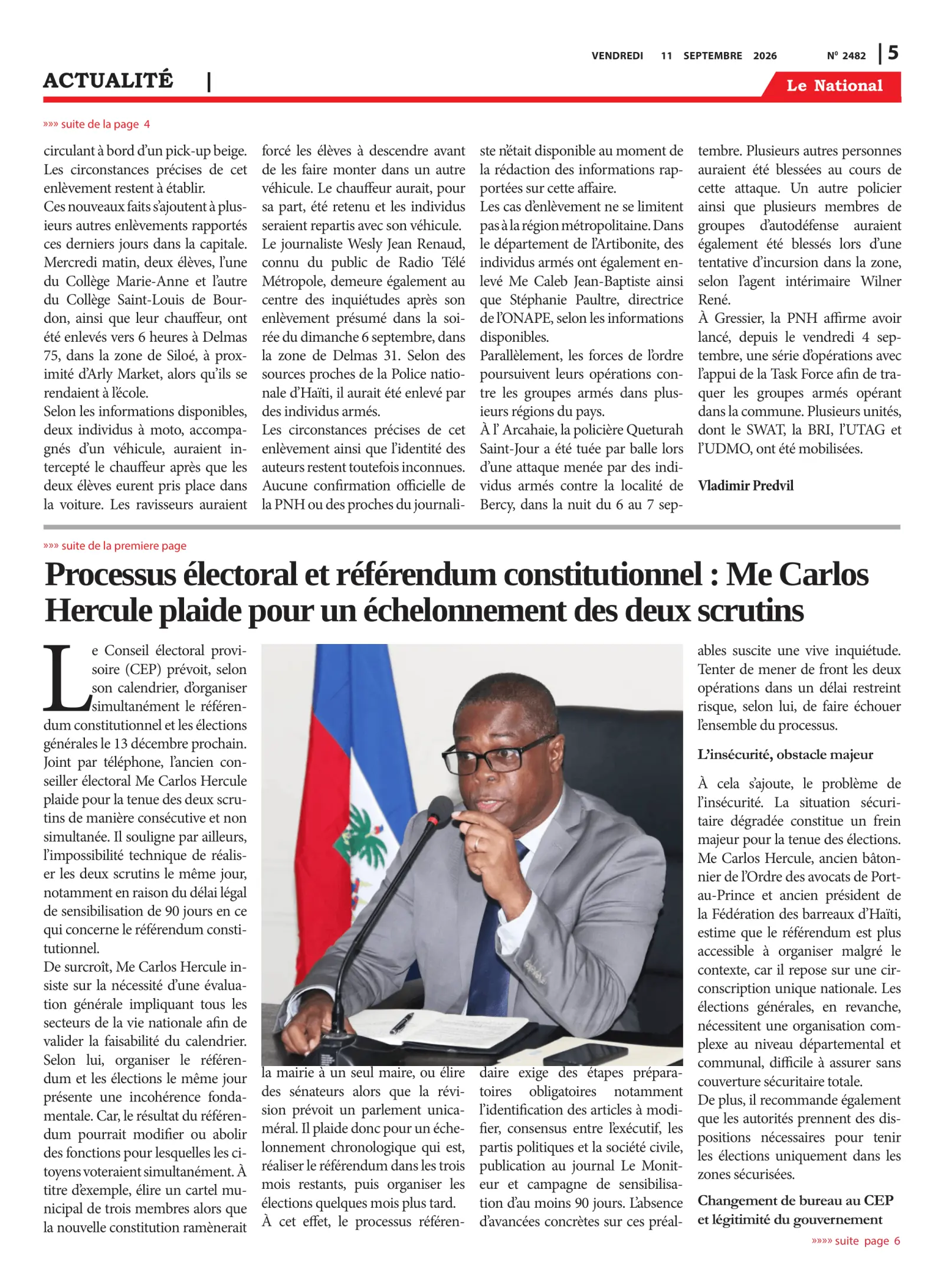 Page 5 de l'édition 2482