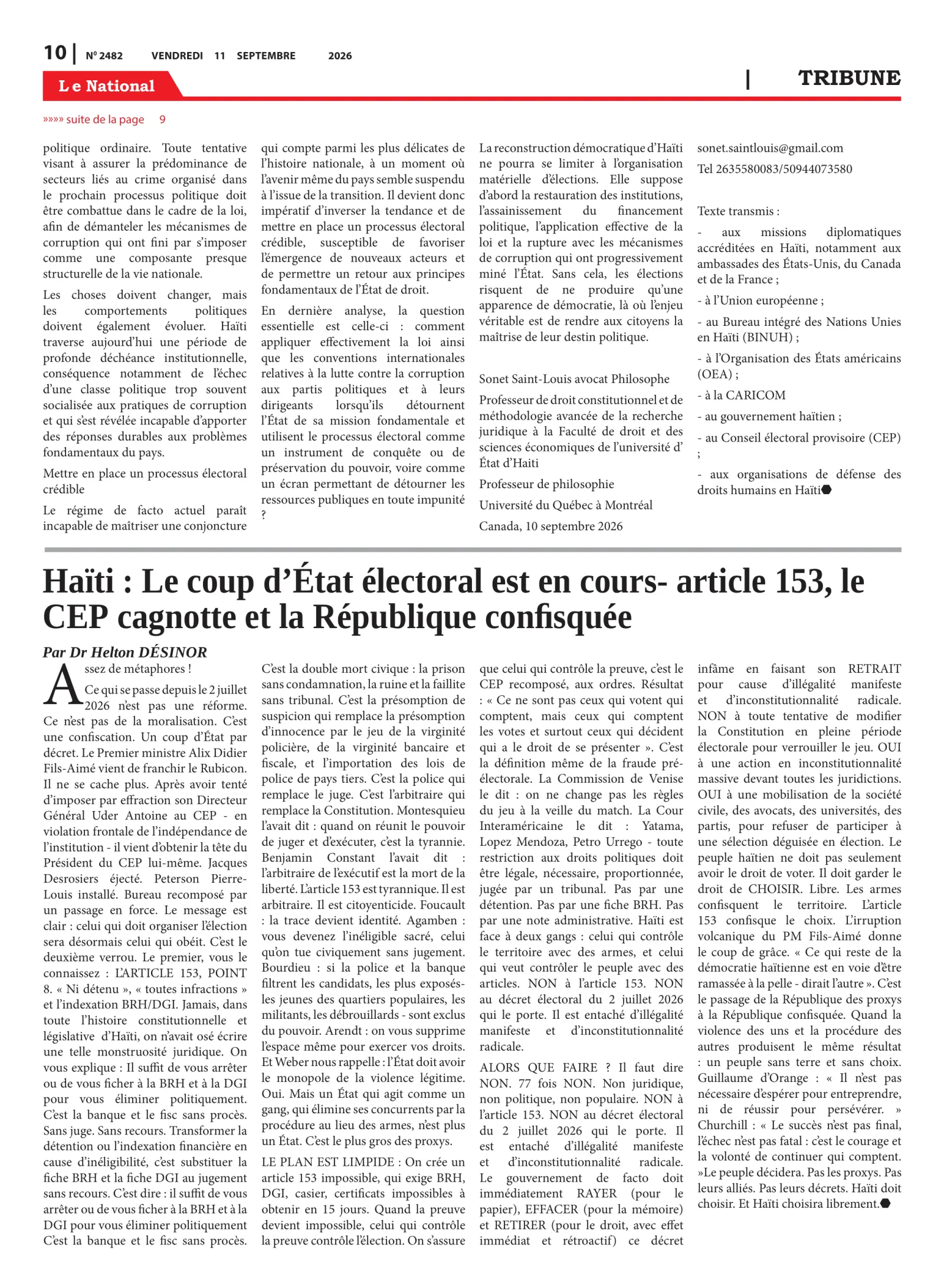 Page 10 de l'édition 2482