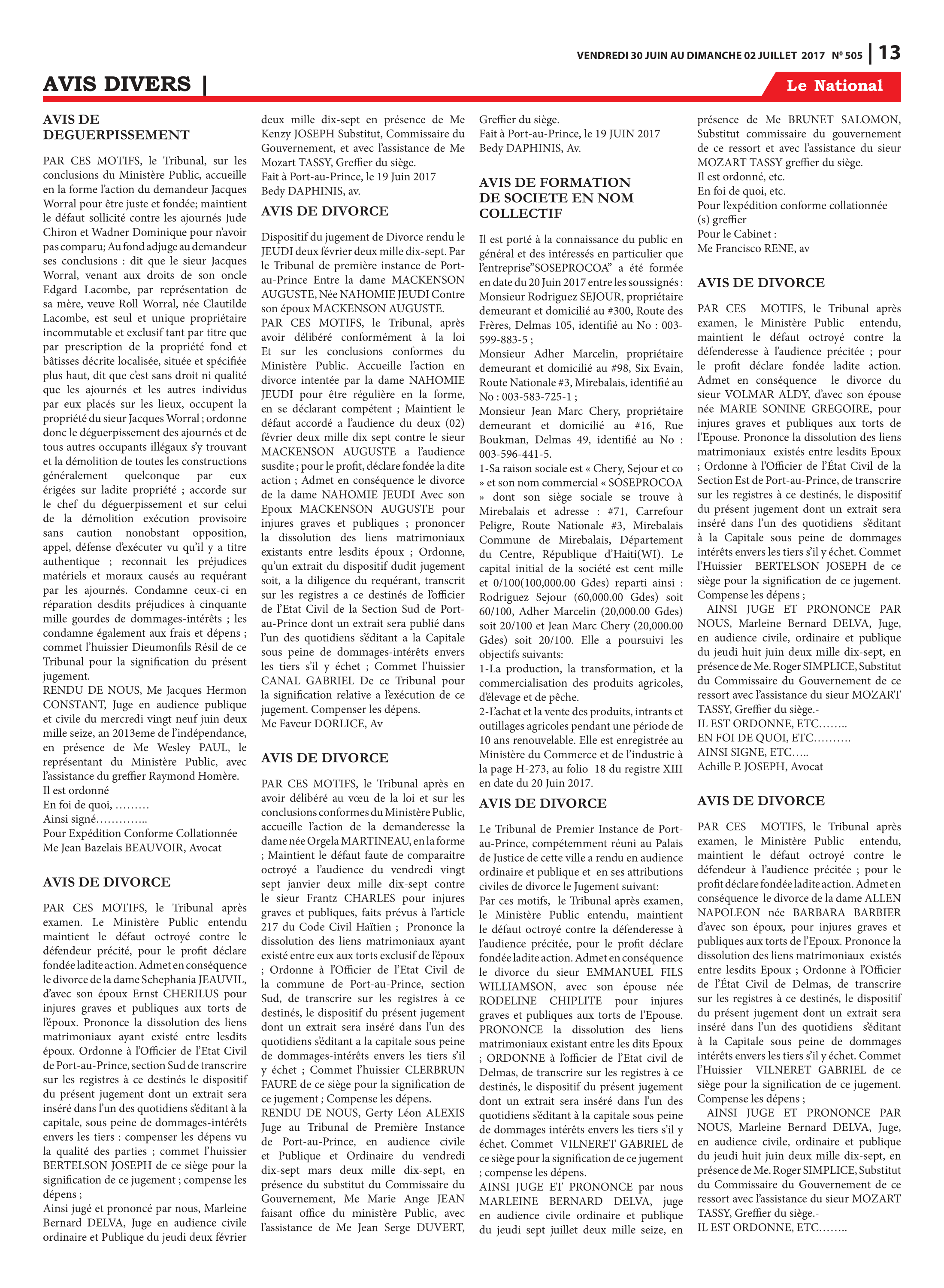 Page 13 de l'édition 486