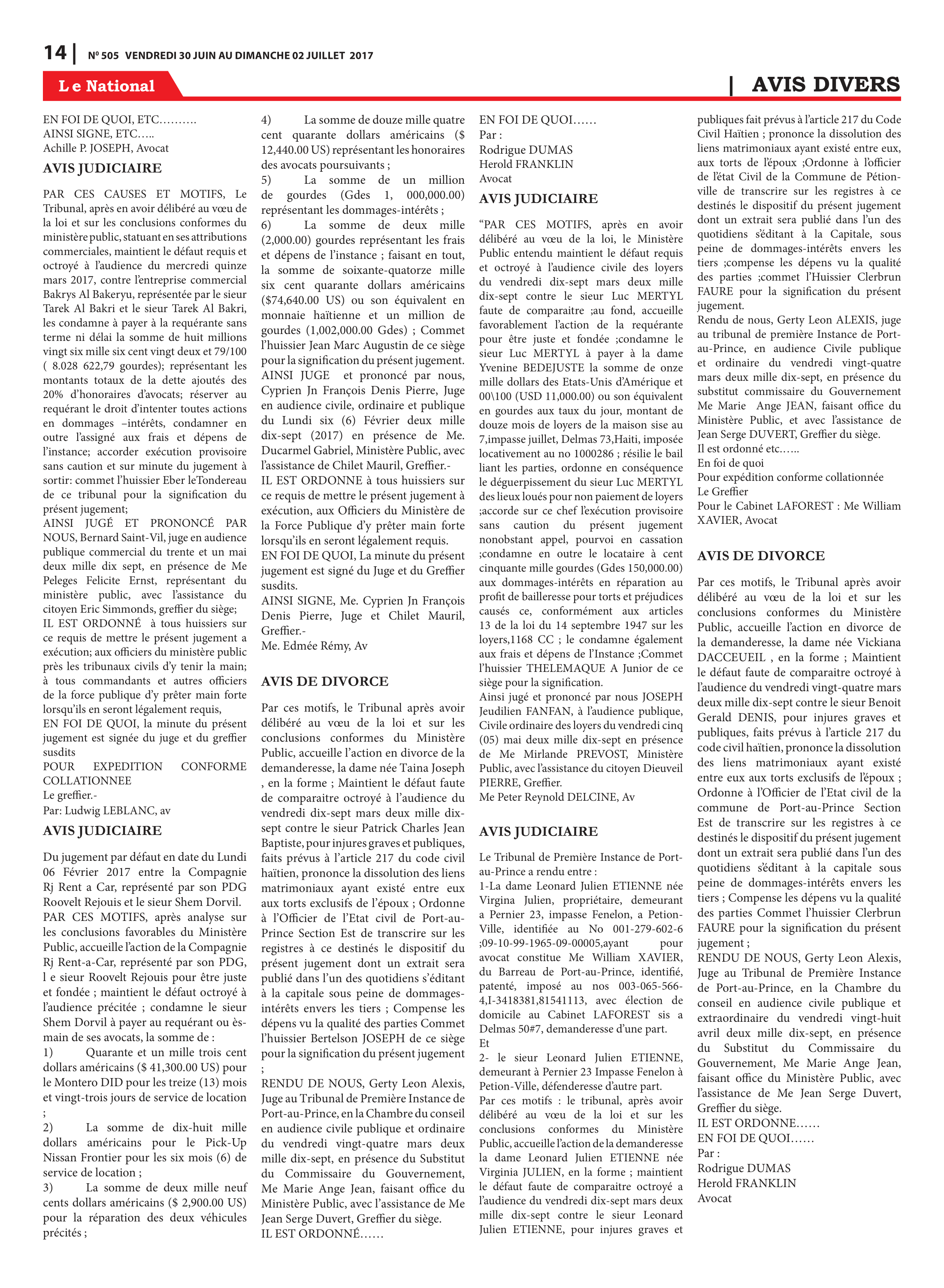 Page 14 de l'édition 486