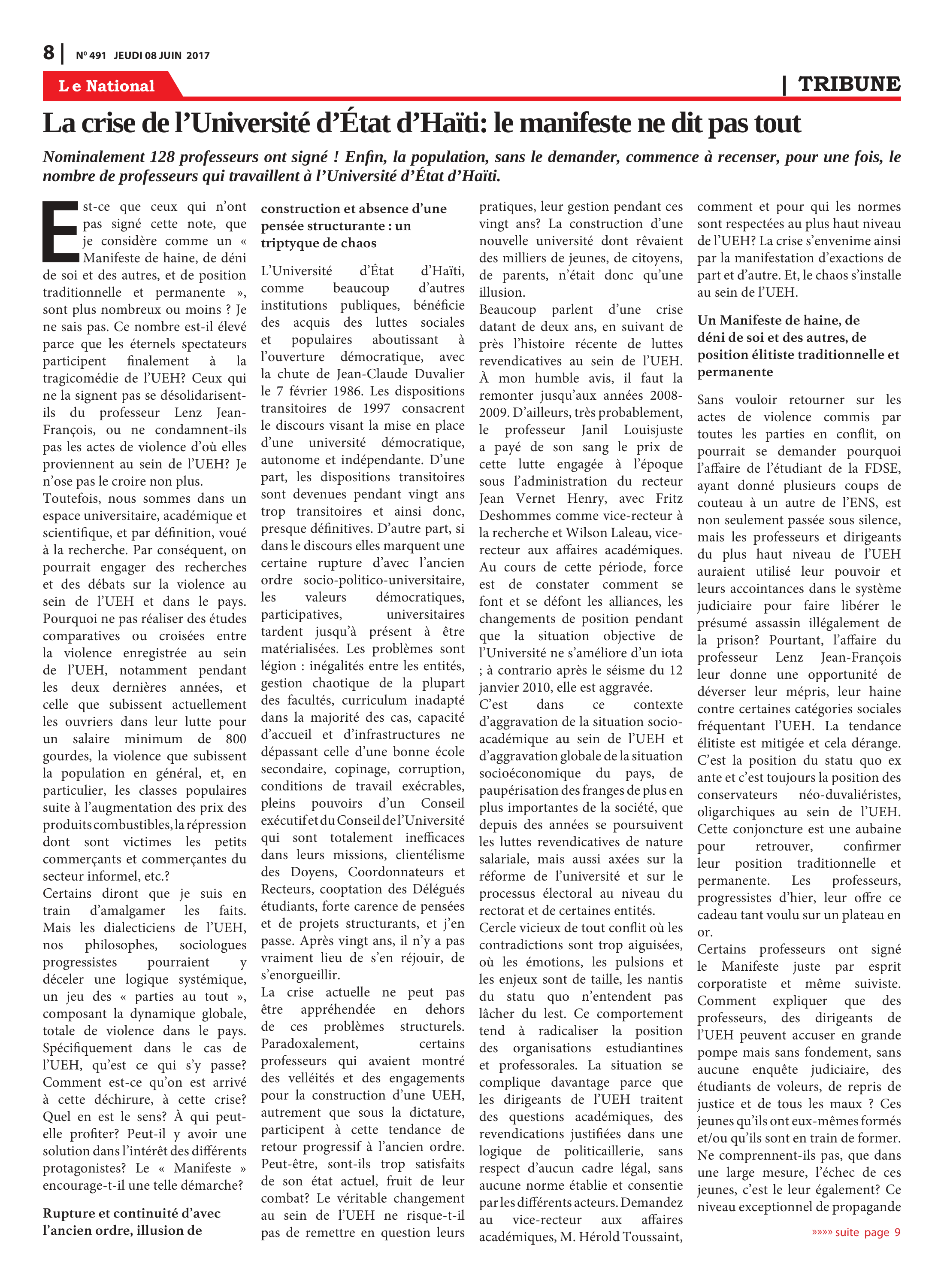 Page 8 de l'édition 491