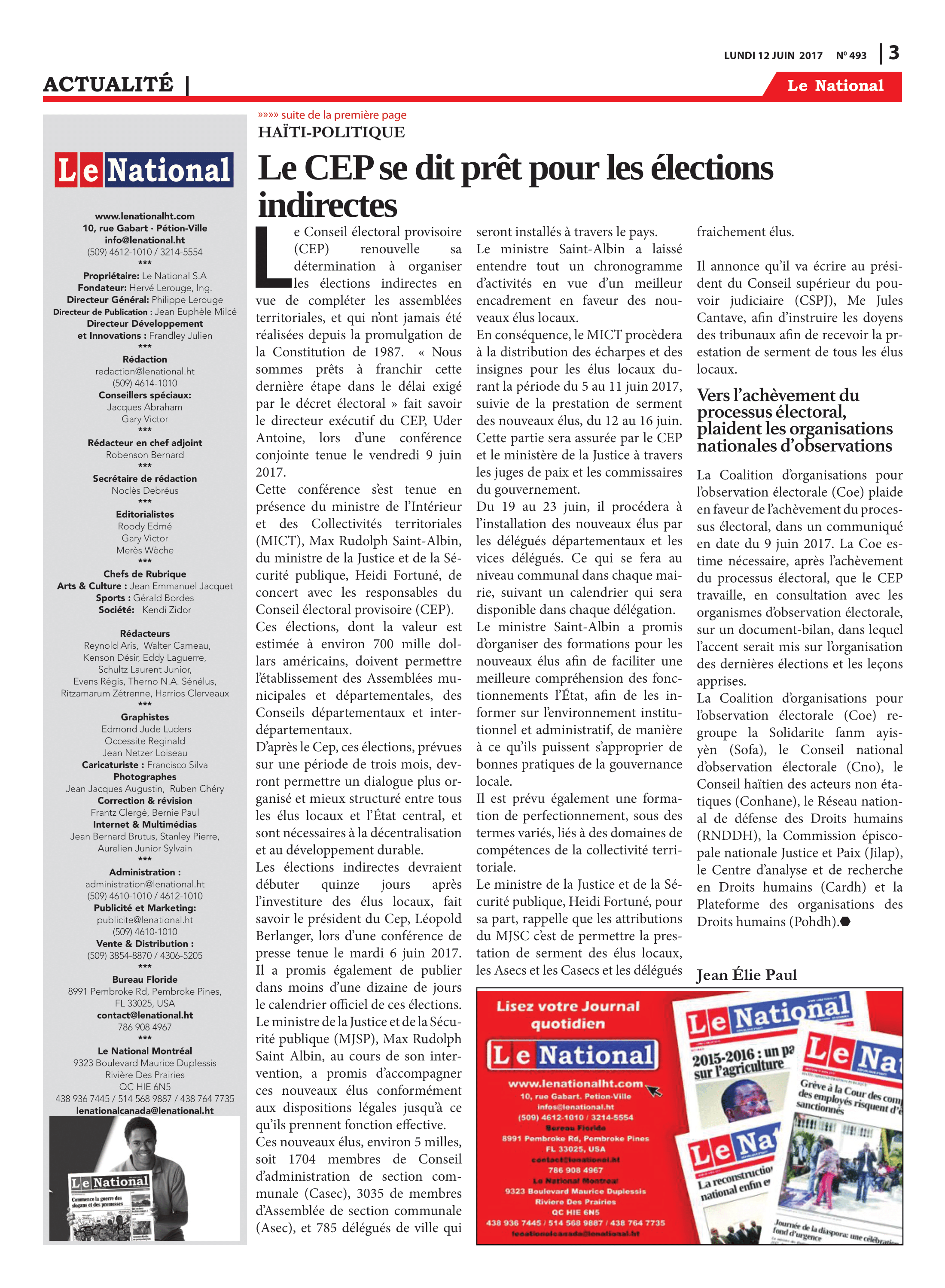 Page 3 de l'édition 493
