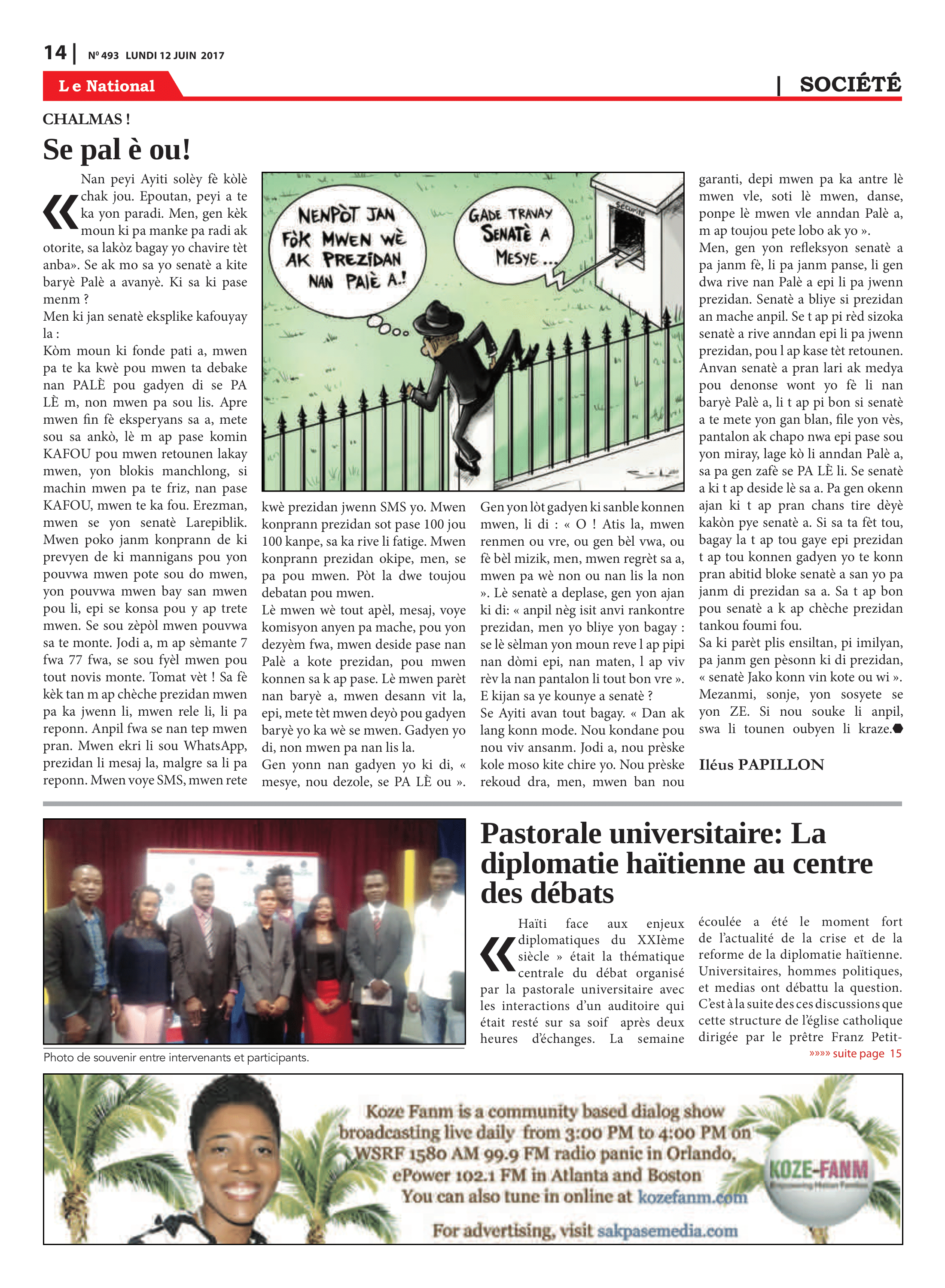 Page 14 de l'édition 493