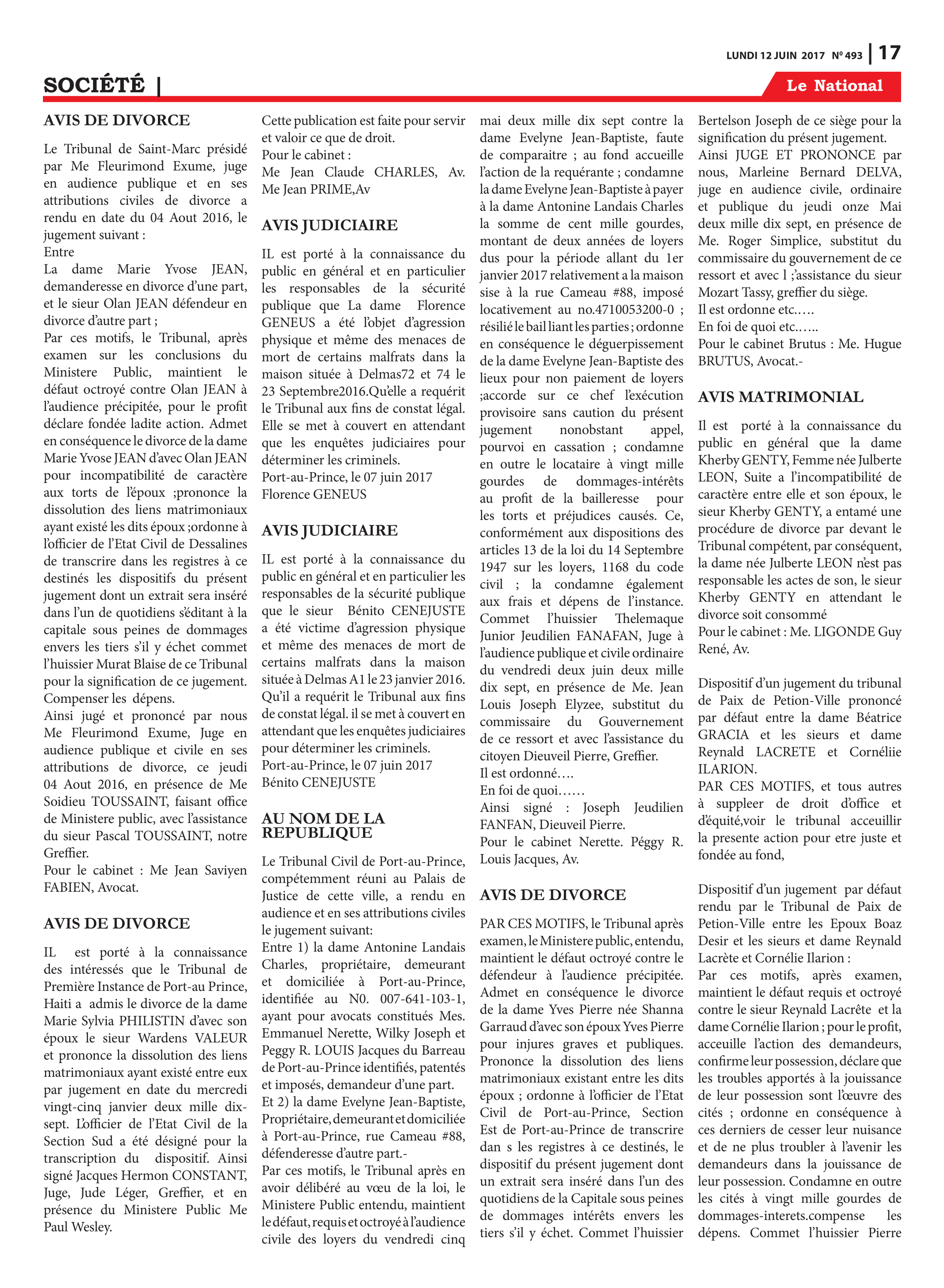 Page 17 de l'édition 493