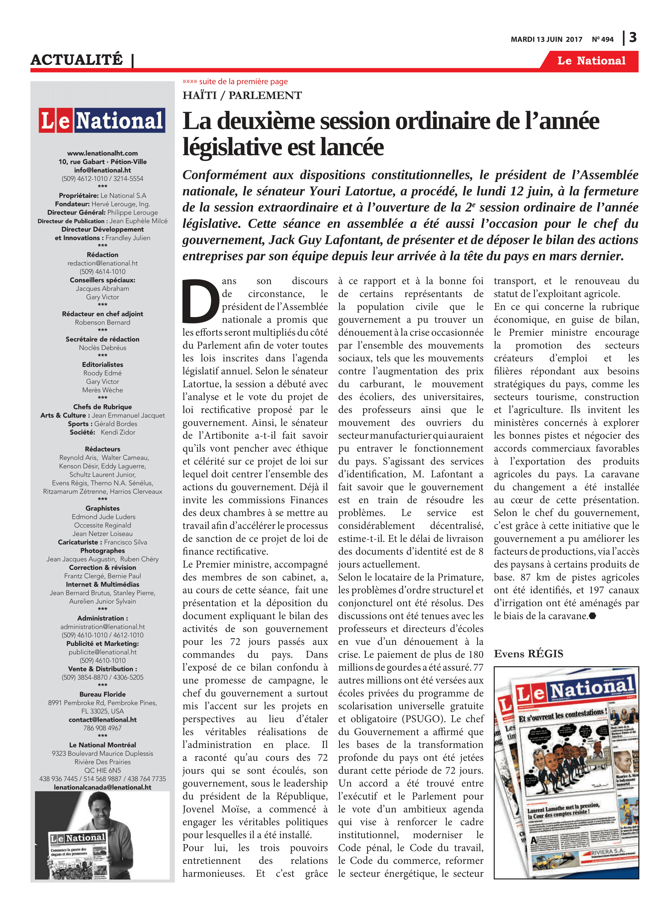 Page 3 de l'édition 494