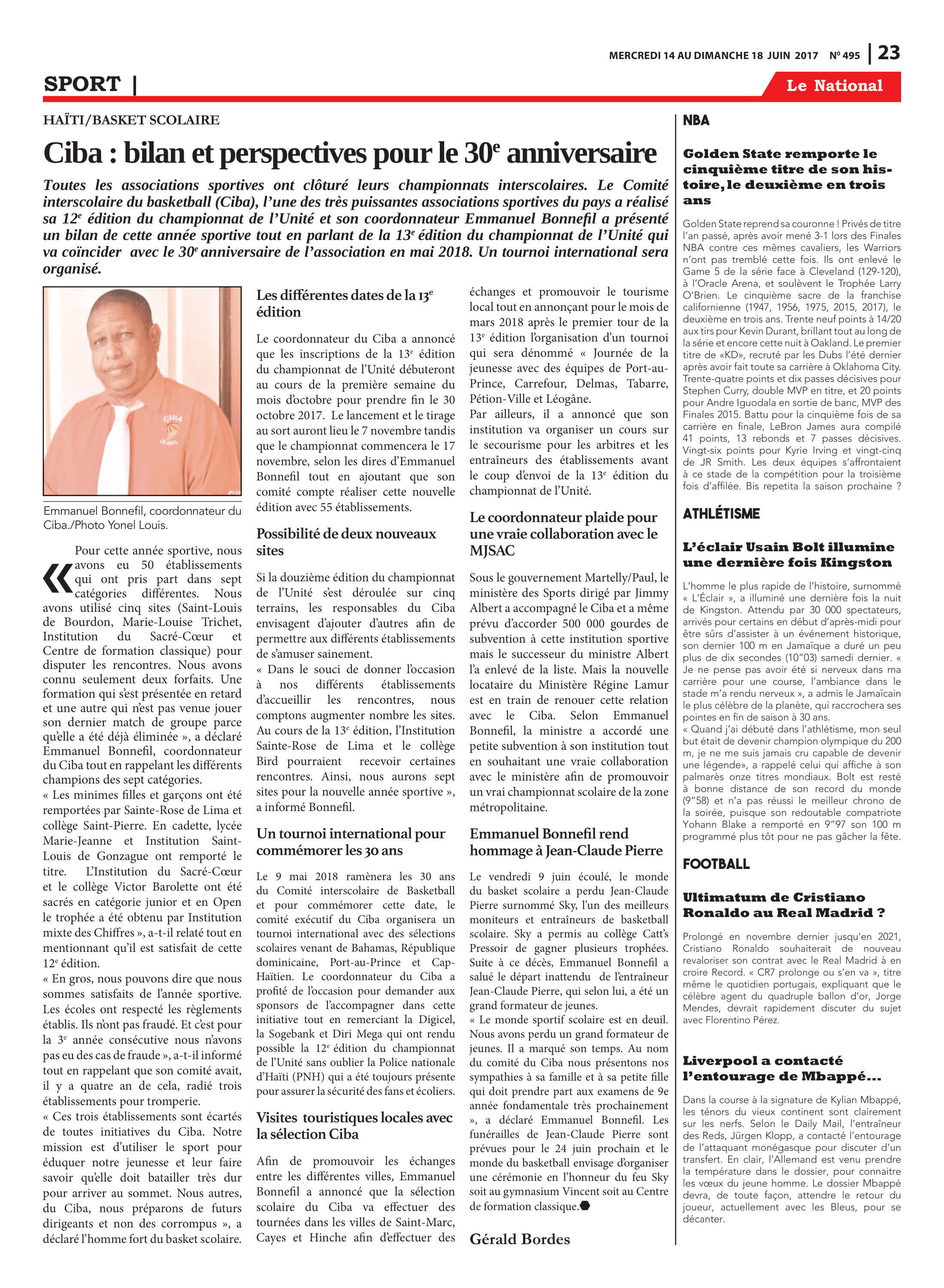 Page 23 de l'édition 495