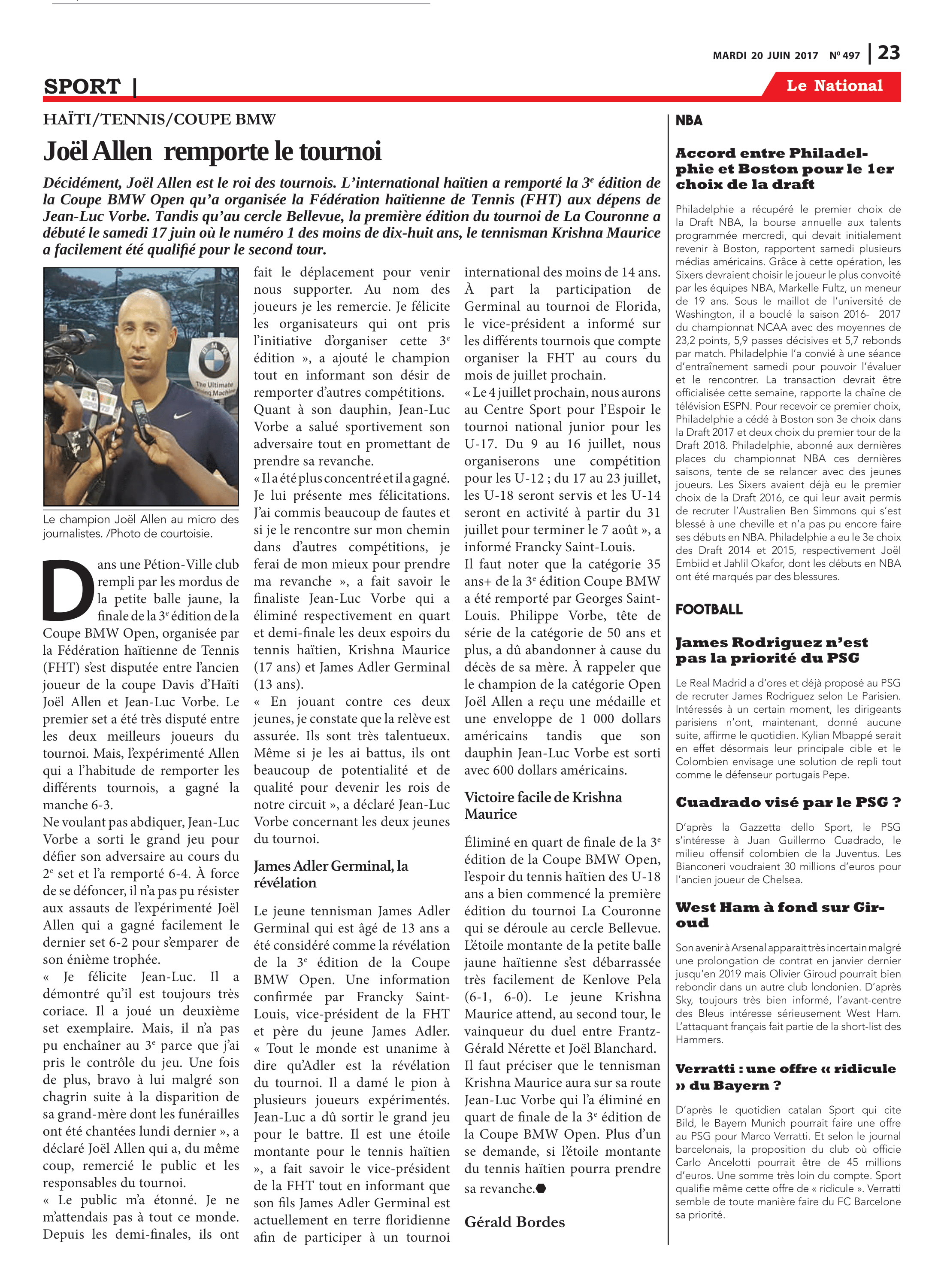Page 23 de l'édition 497
