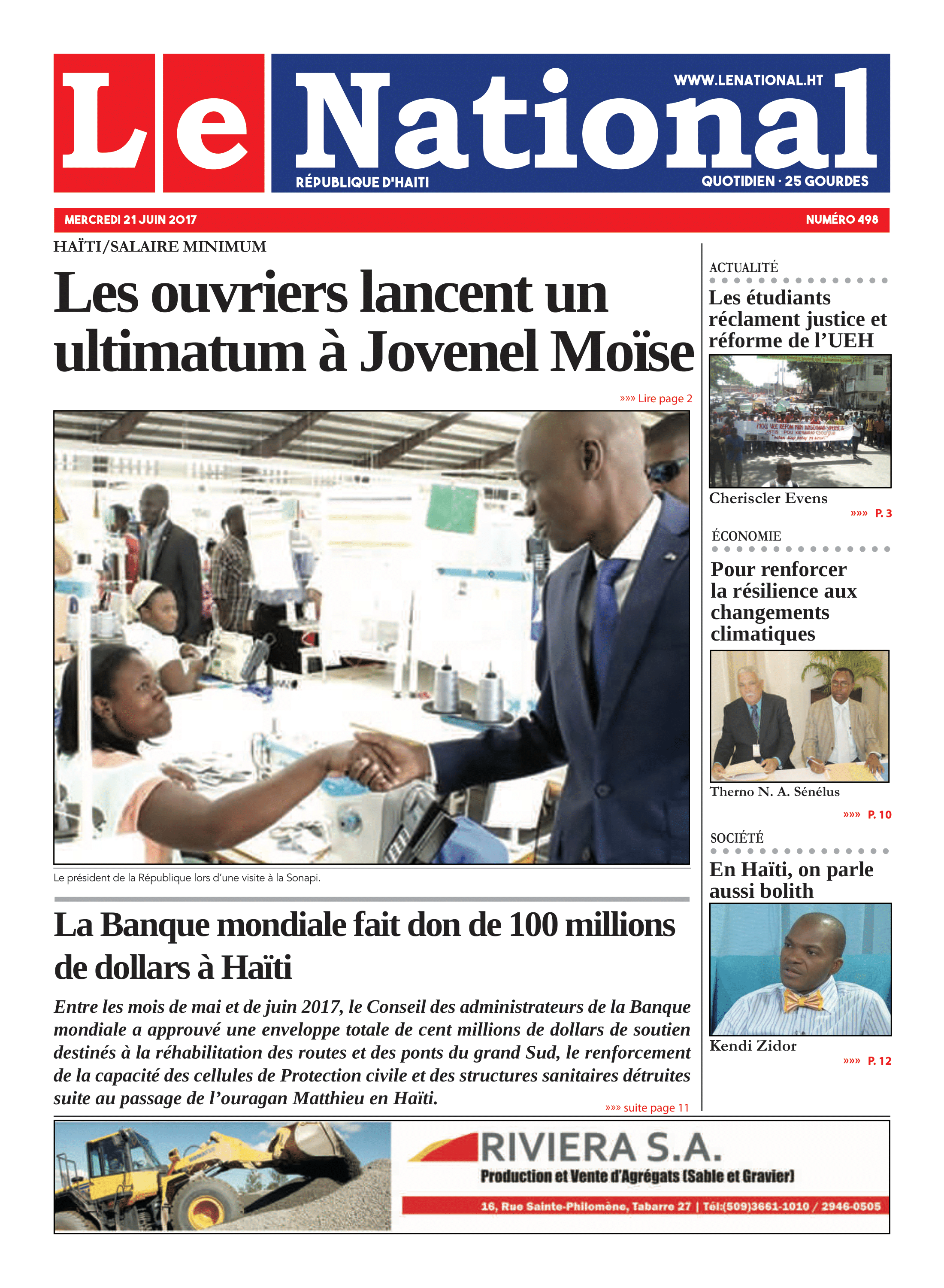 Page 1 de l'édition 498