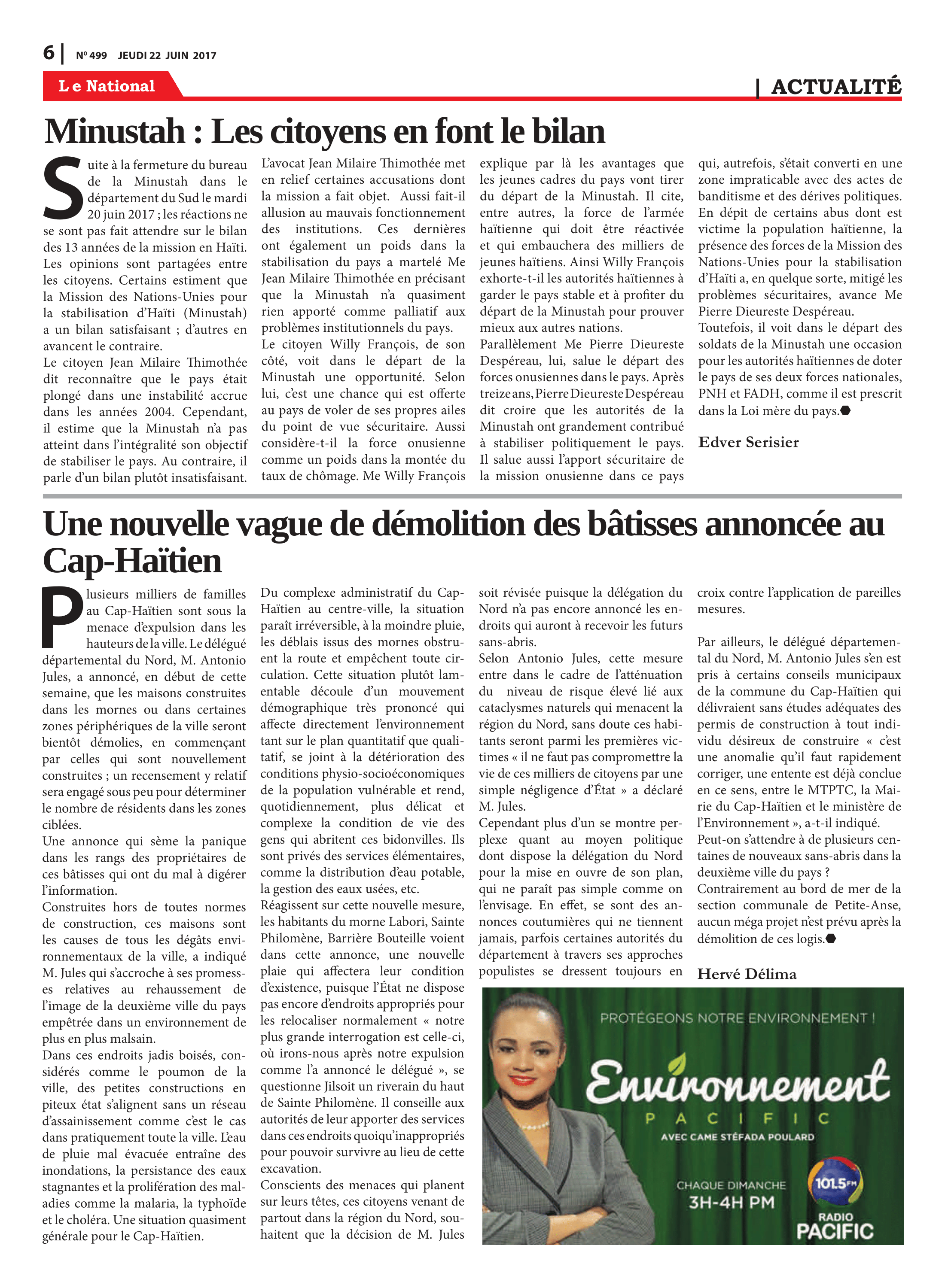 Page 6 de l'édition 499