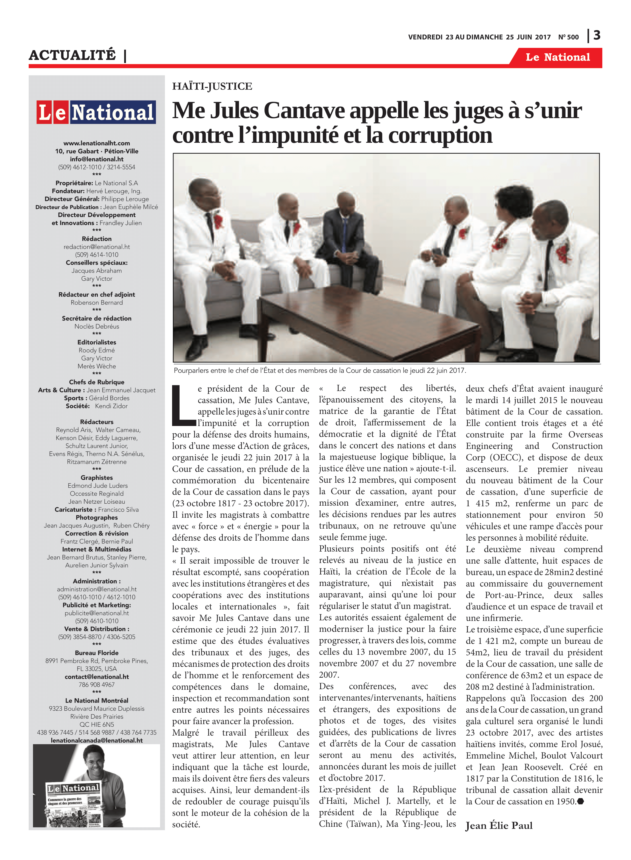 Page 3 de l'édition 500