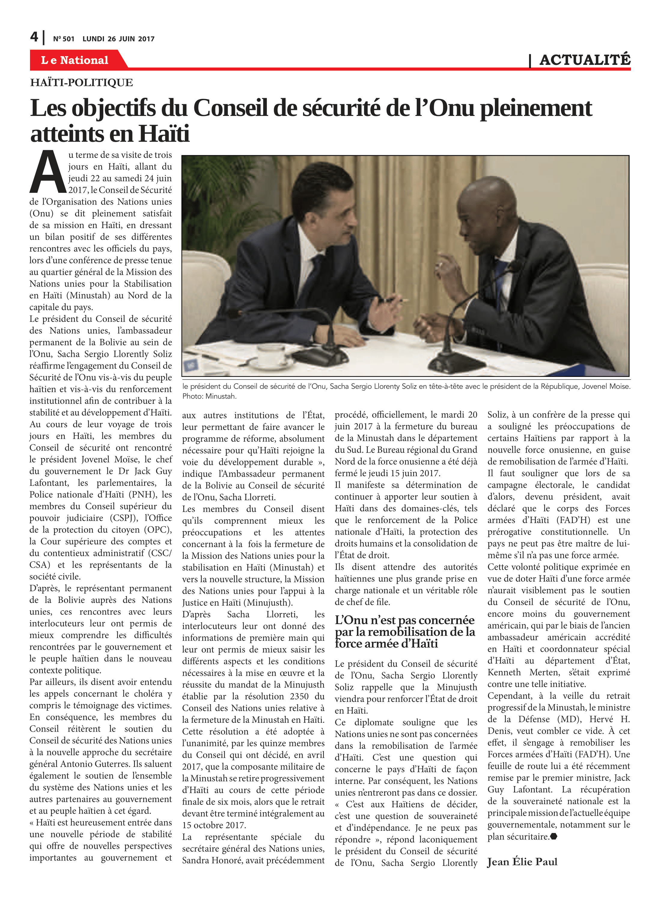 Page 4 de l'édition 501