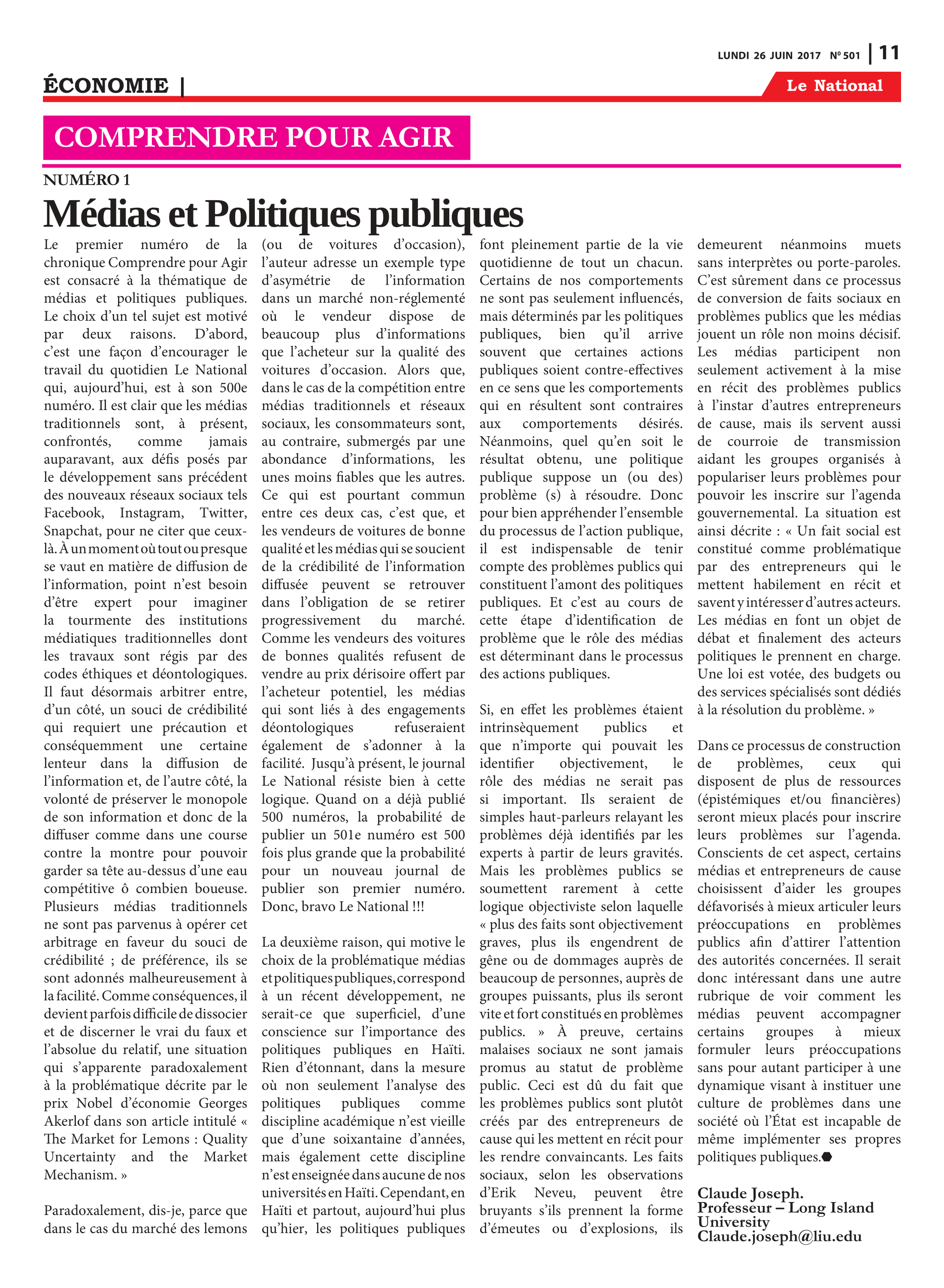 Page 11 de l'édition 501
