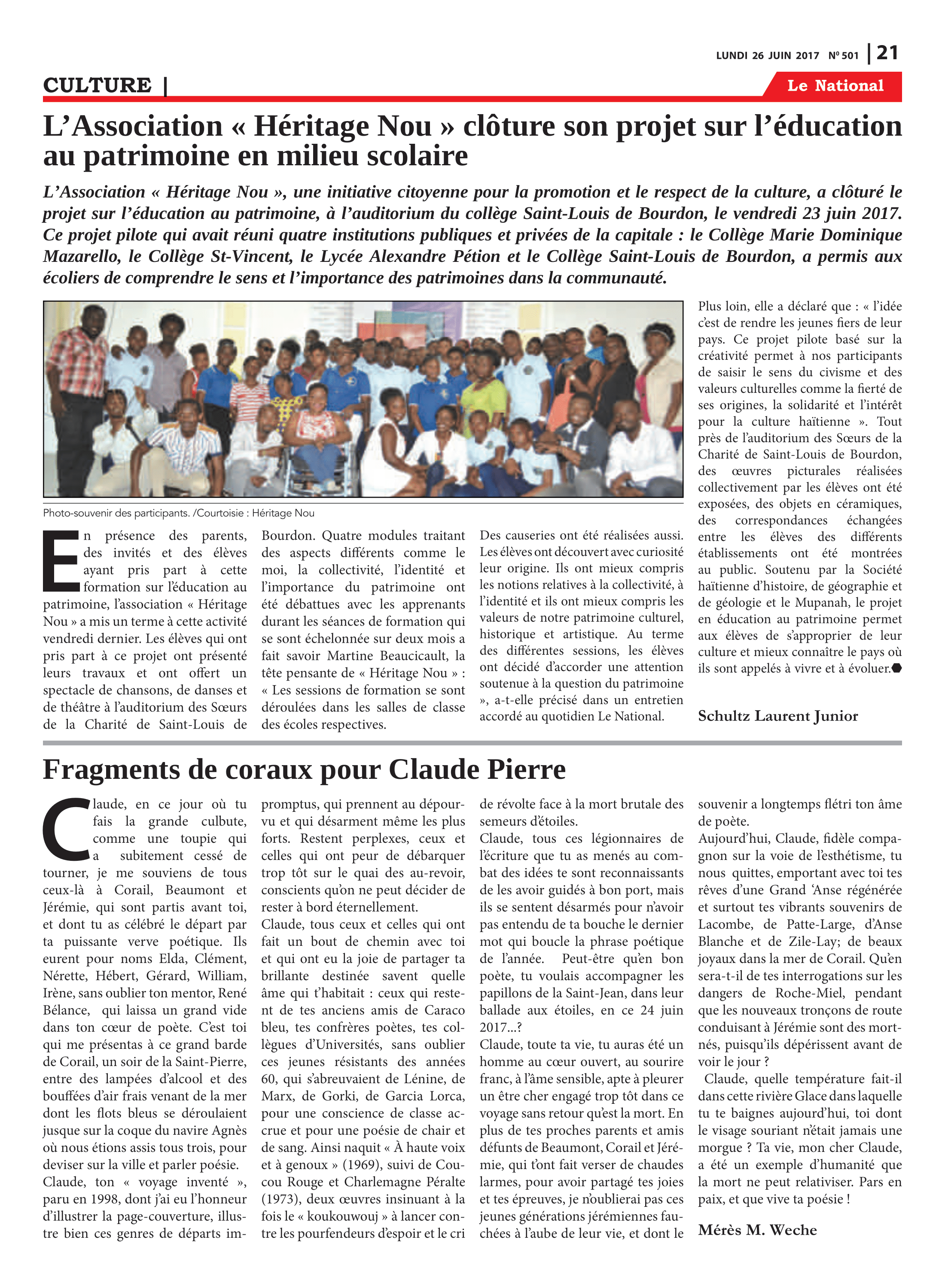 Page 21 de l'édition 501