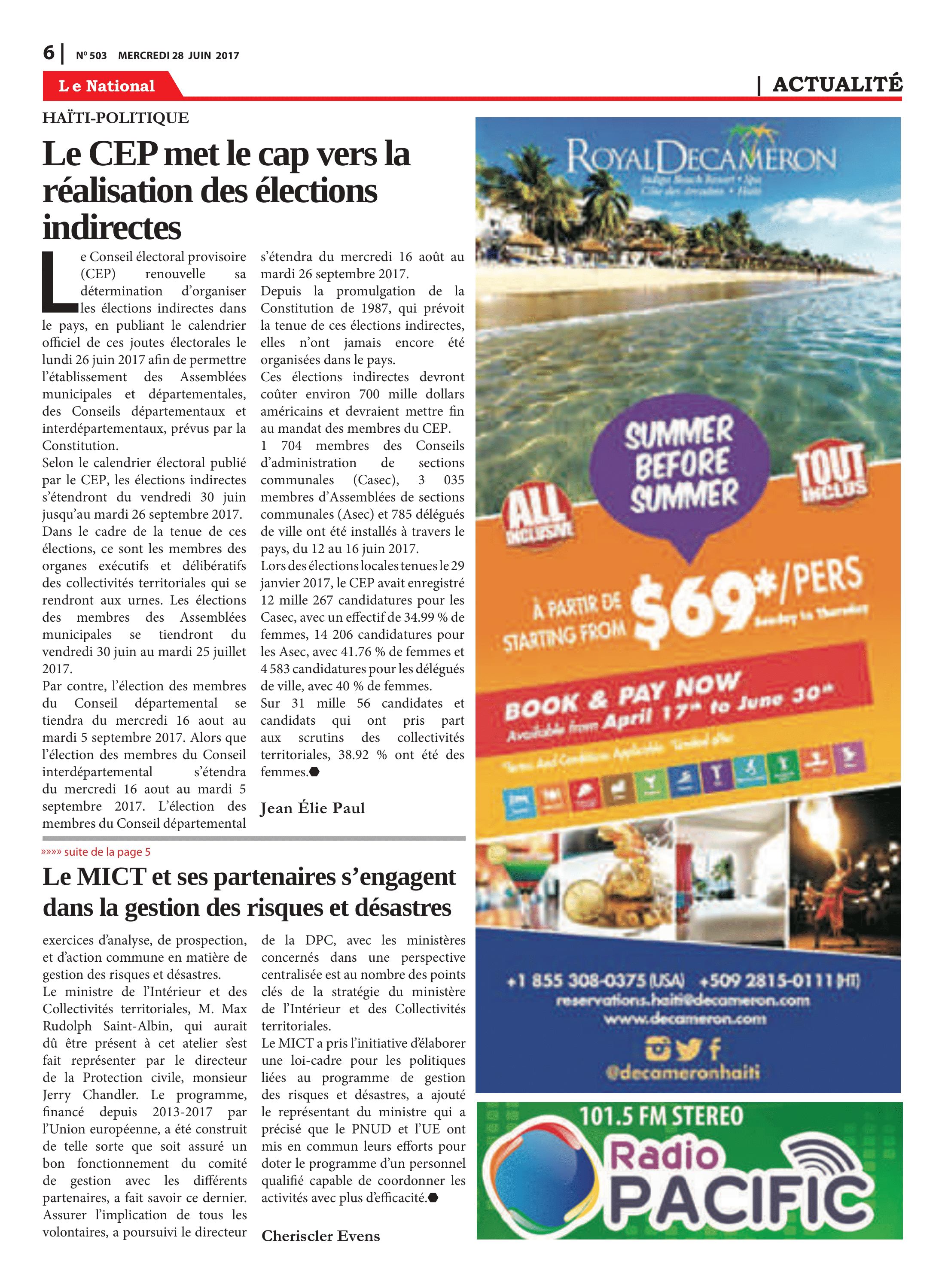 Page 6 de l'édition 503