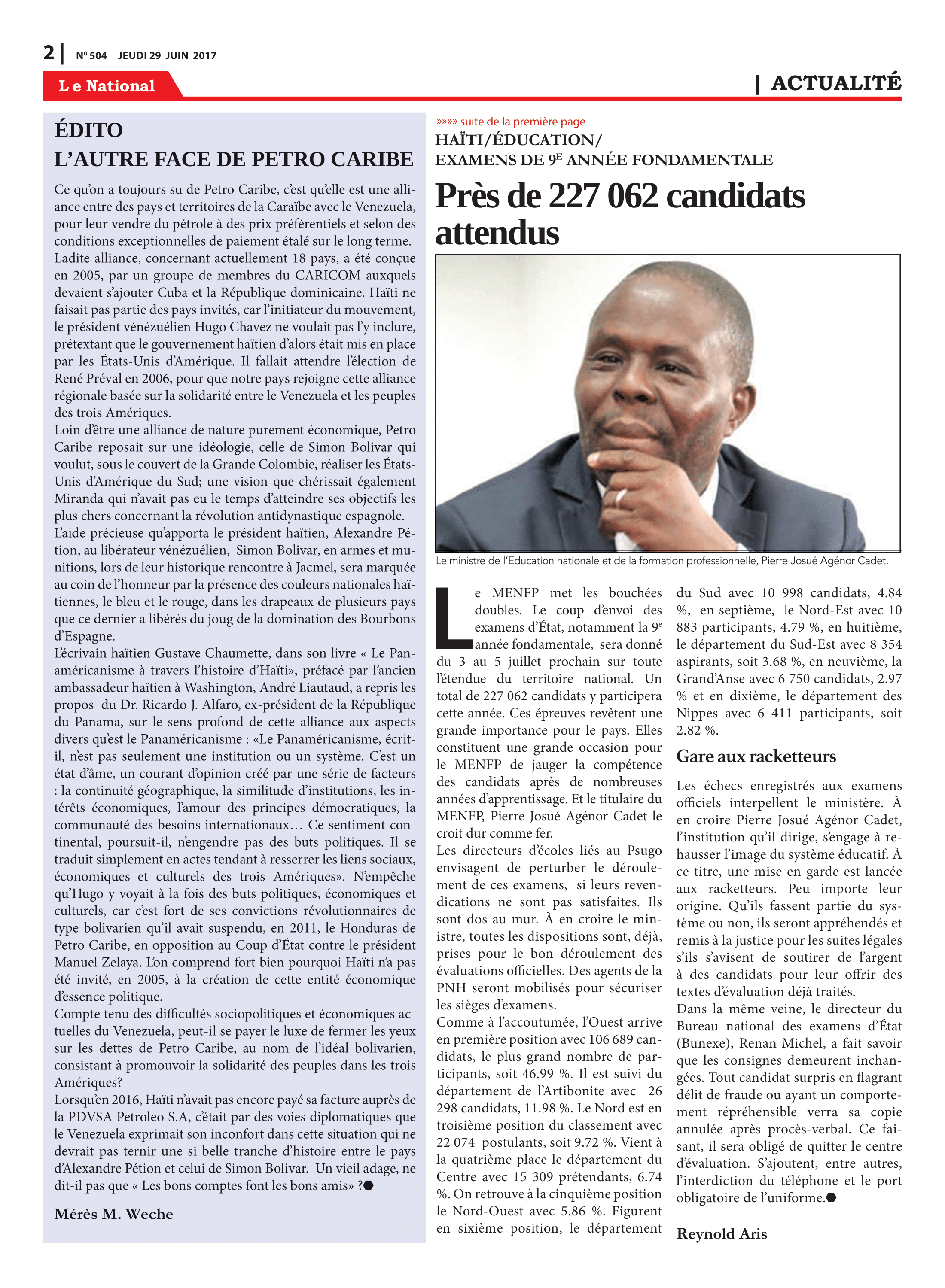 Page 2 de l'édition 504