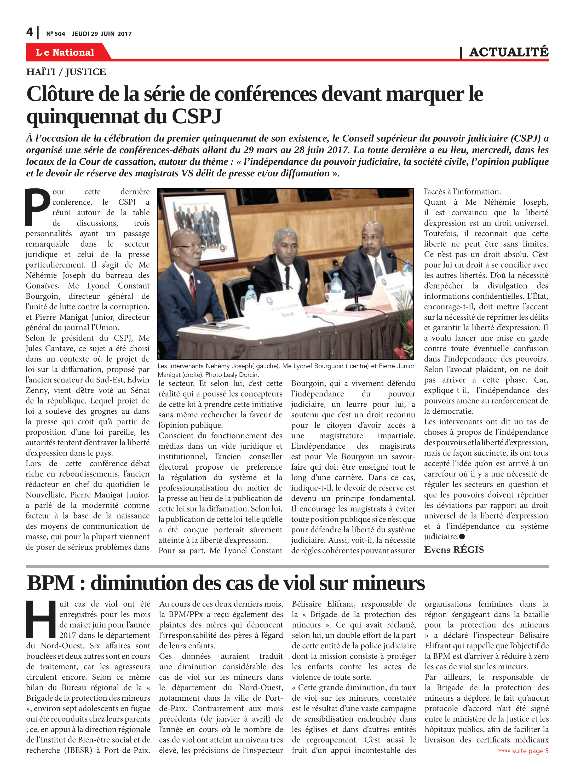Page 4 de l'édition 504