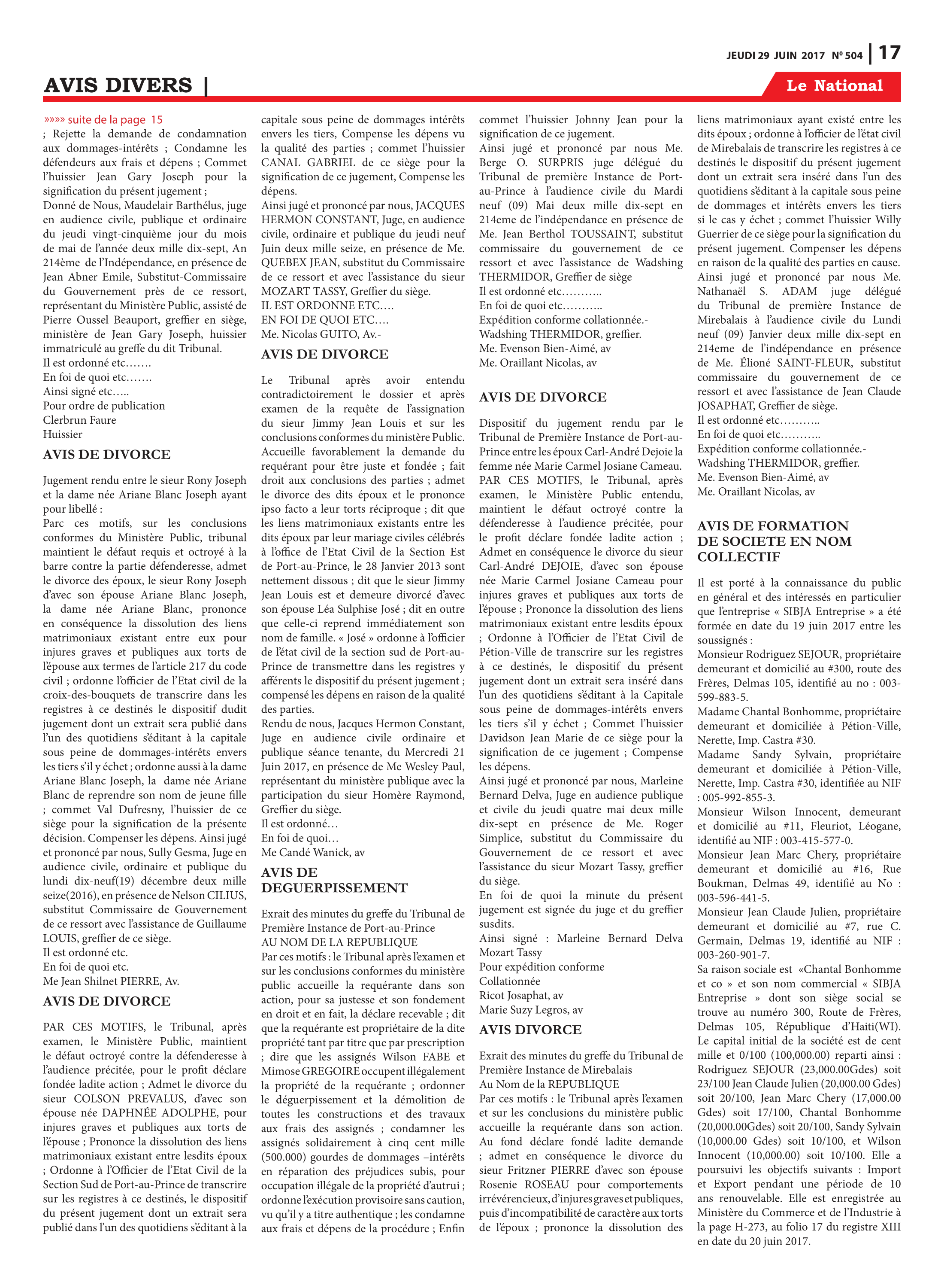 Page 17 de l'édition 504