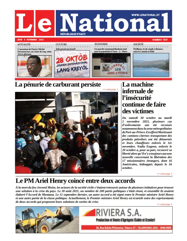 Une de l'édition 1337