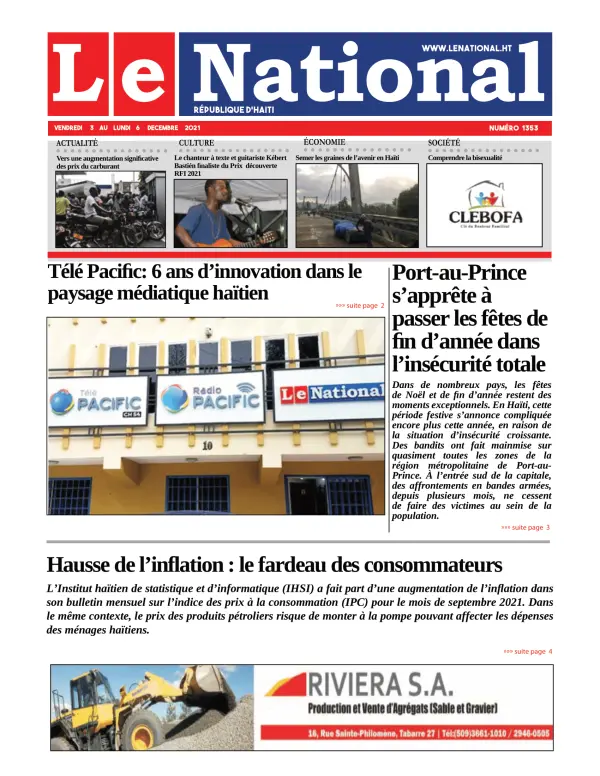 Une de l'édition 1353
