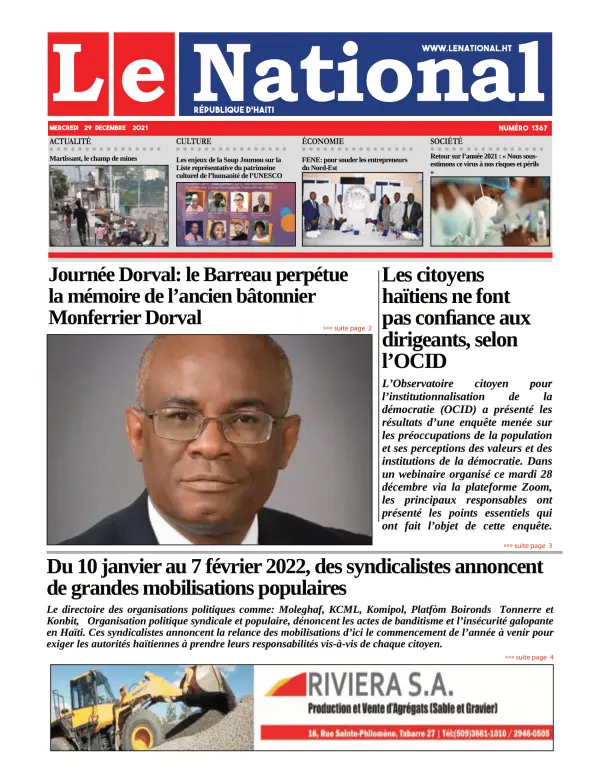 Une de l'édition 1367