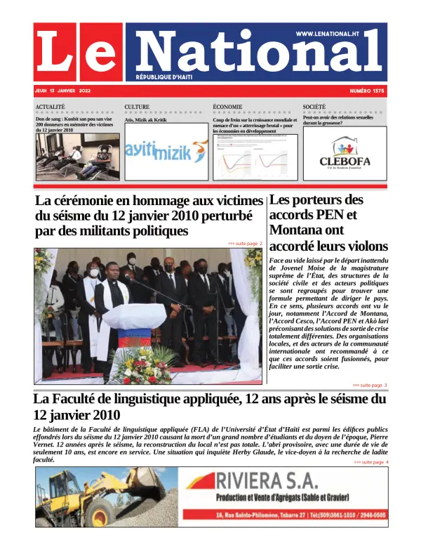 Une de l'édition 1375