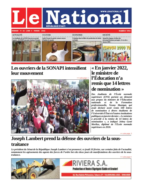 Une de l'édition 1392