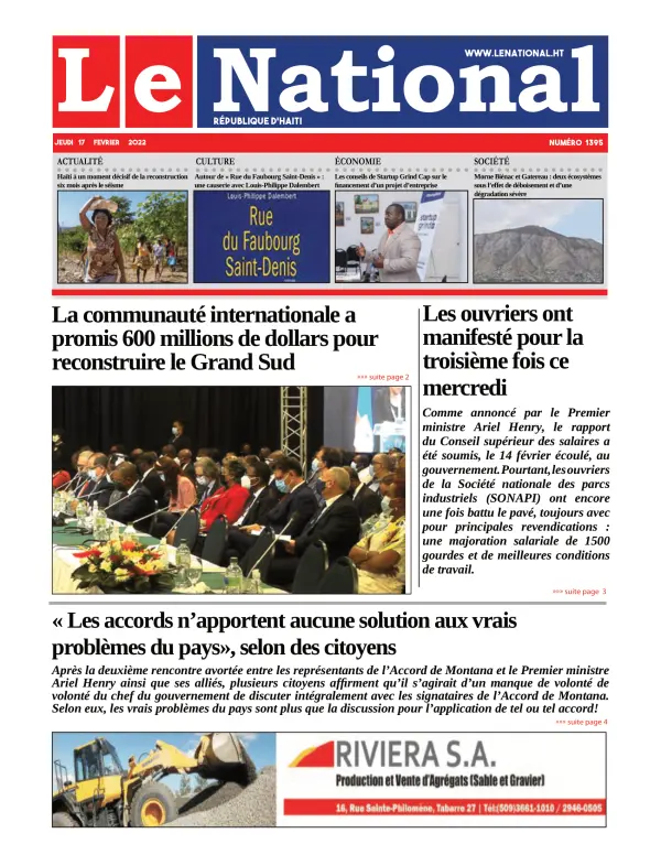 Une de l'édition 1395