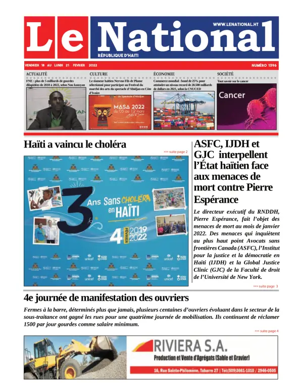 Une de l'édition 1396