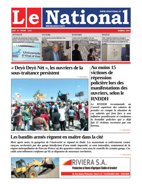Une de l'édition 1399