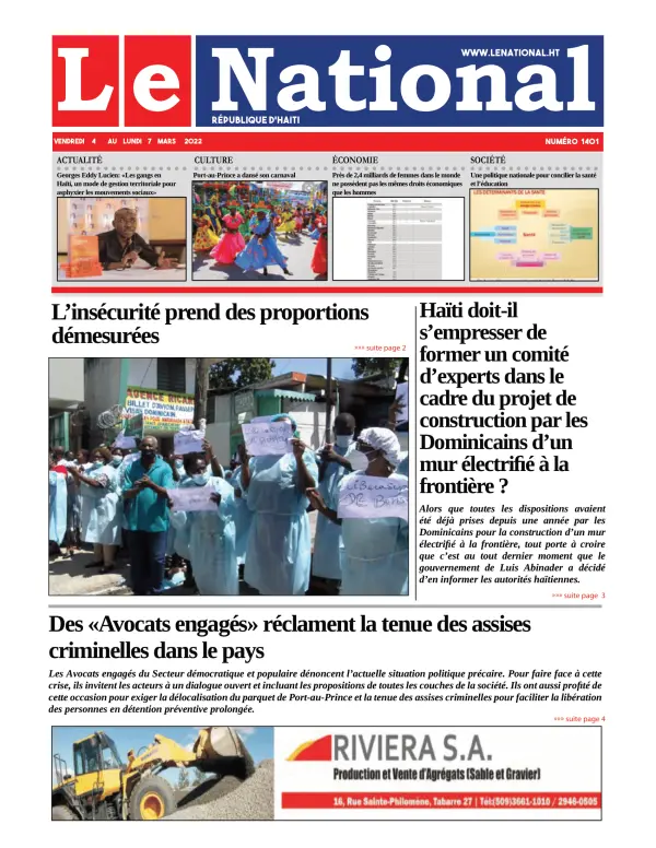 Une de l'édition 1401