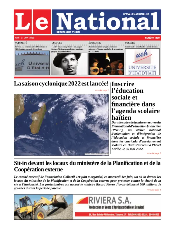 Une de l'édition 1450
