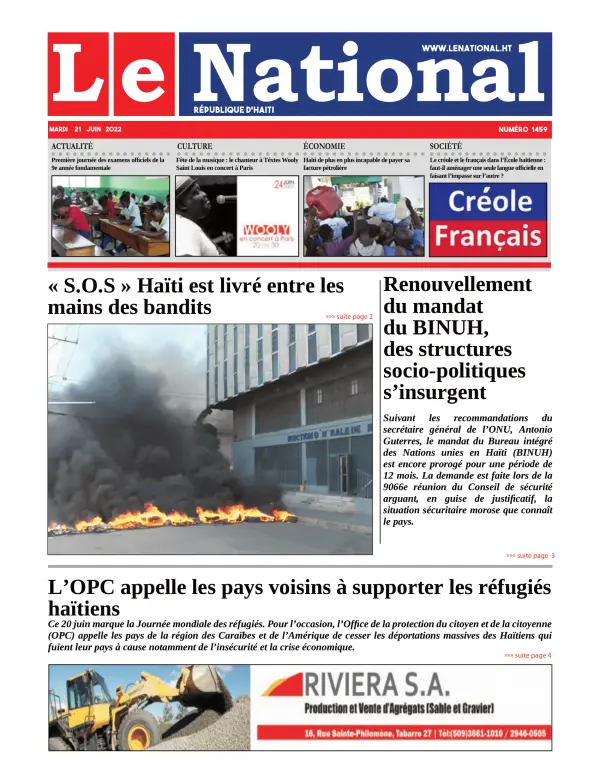 Une de l'édition 1459