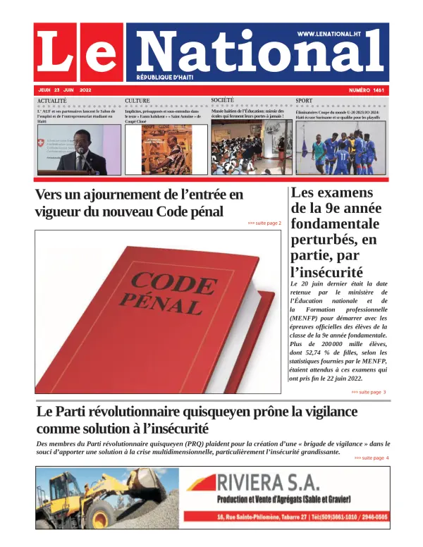 Une de l'édition 1461