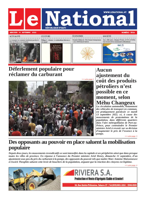 Une de l'édition 1506