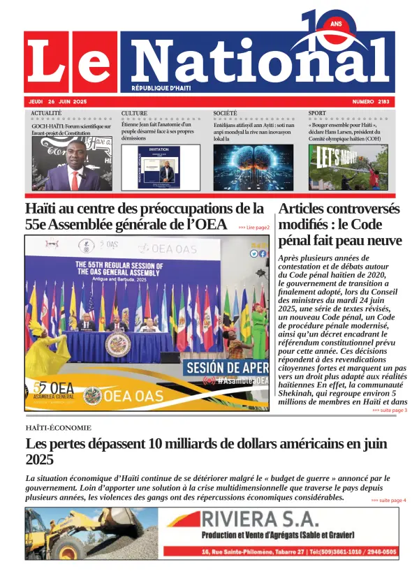 Une de l'édition 2183