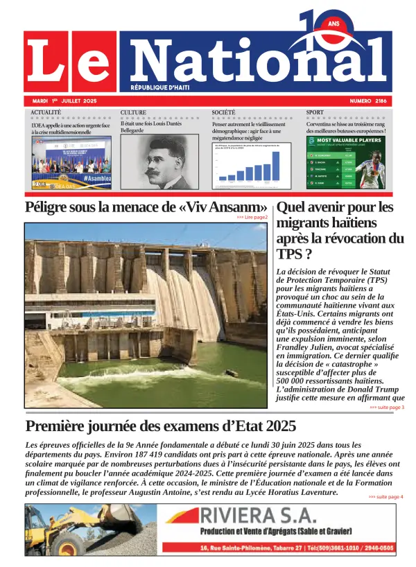 Une de l'édition 2186