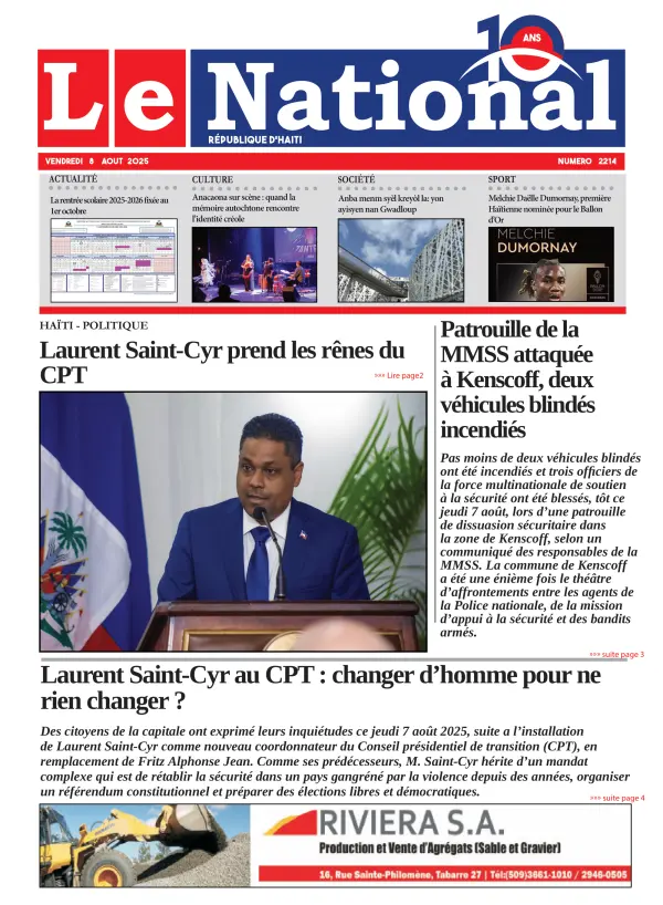 Une de l'édition 2214