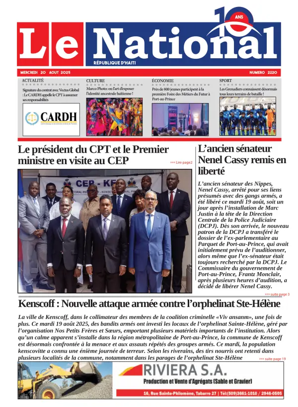 Une de l'édition 2220
