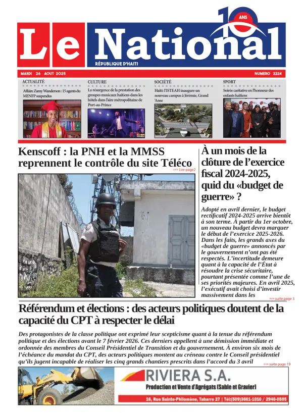 Une de l'édition 2224