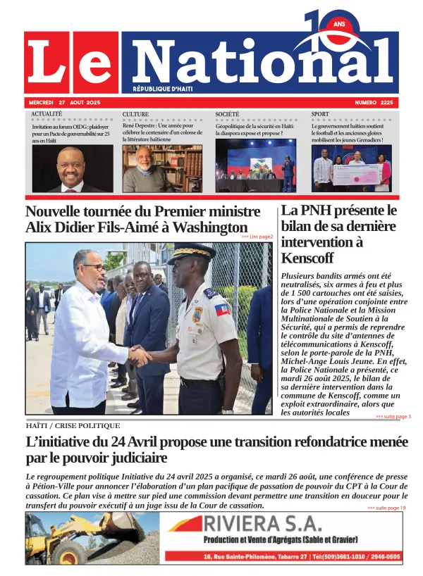 Une de l'édition 2225