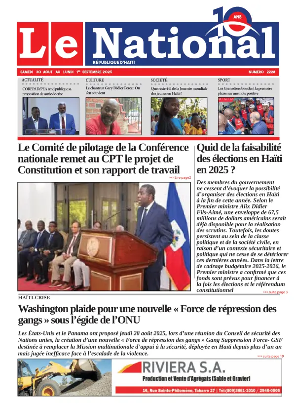 Une de l'édition 2228