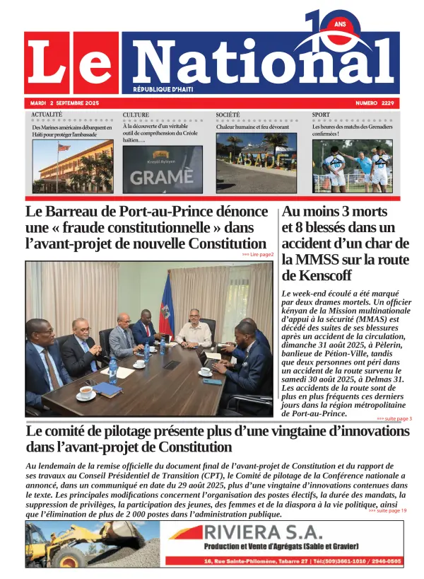 Une de l'édition 2229