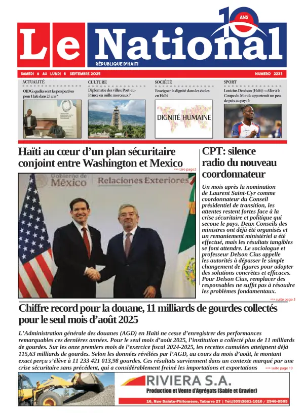 Une de l'édition 2233