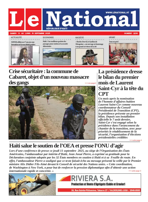 Une de l'édition 2238