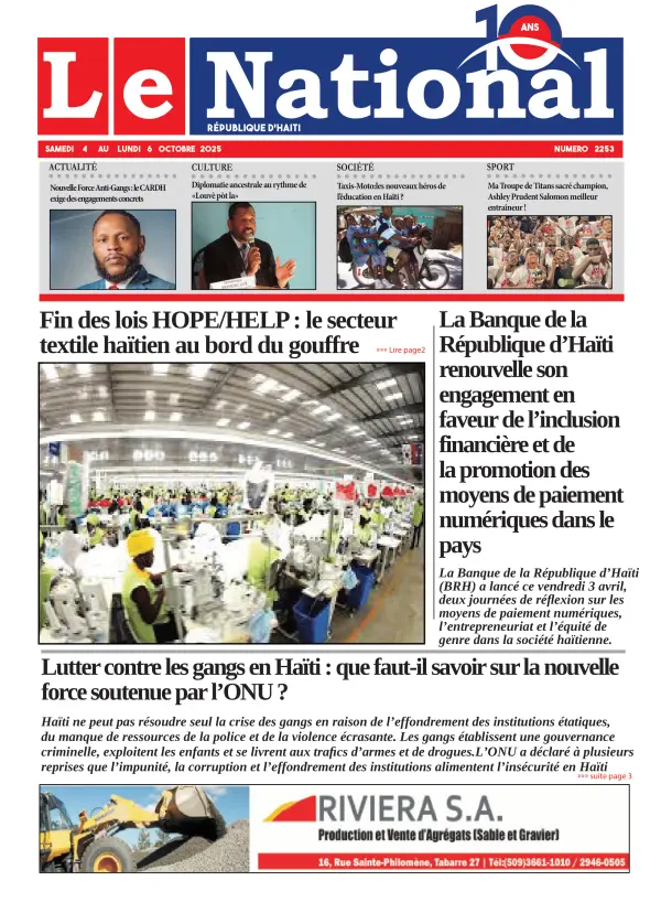 Une de l'édition 2253
