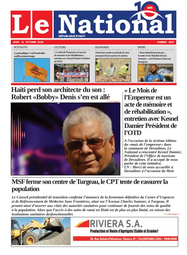 Une de l'édition 2261