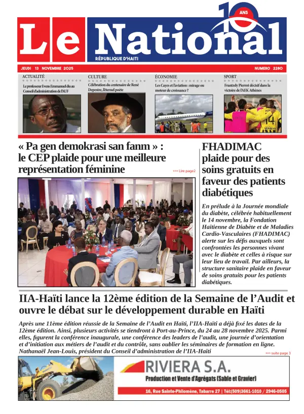 Une de l'édition 2280
