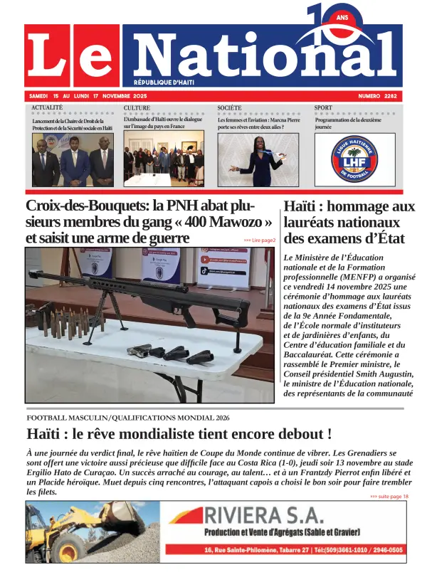 Une de l'édition 2282